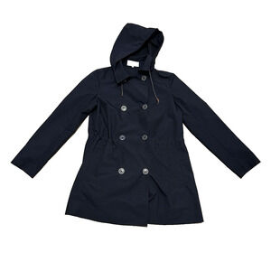 MACKINTOSH PHILOSOPHY WOMEN 38 TOSTER TRENCH COAT NAVY DRAWSTRING WAIST PACKABLE